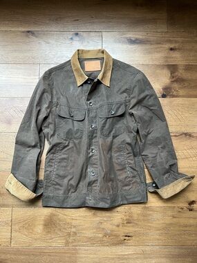 Taylor Stitch Waxed Canvas Long Haul Trucker Jacket Halley Stevensons Sz 40